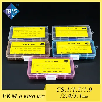 Комплект запечатване на пръстените FKM класификация дебелина 1/1.5/1.9/2.4/3.1 мм уплътнение от фторакаучука група запечатване на пръстените устойчивост на корозия