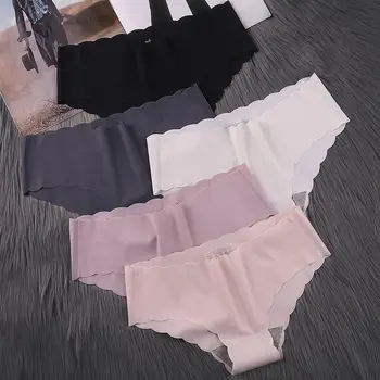 Летни дамски безшевни Удобни гащи, обикновена гащи от коприна лед, секси бельо, секси гащи, бельо, чорапогащи