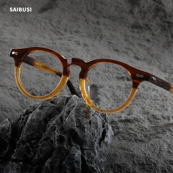 Модни тенденции мъжки и дамски очила в рамка от висококачествени амониев, предписани очила за очите, Оптични очила ръчно изработени