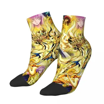 Модни Чорапи до глезените в стил аниме Saint Seiya Мъжки и дамски Летни Чорапи от полиестер