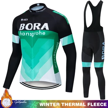 Мъжка велосипедна облекло Мтб UCI BORA, мъжко яке, лигавник, комплект зимни от термо-руно, спортни облекла за планински велосипеди Tricuta Man 2024