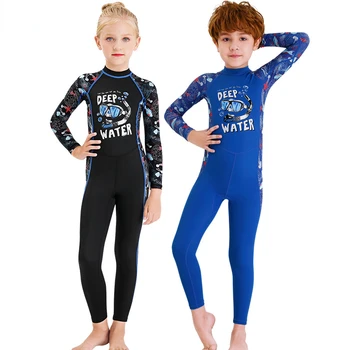 Нов бански костюм за момче, слънцезащитен едно парче водолазный костюм с дълги ръкави, детски плаващи костюм за гмуркане, быстросохнущий костюм на медуза