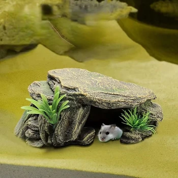 Ползающая домашна костенурка, тераса за слънчеви бани на платформата за изкачване аквариуму, Озеленяване, декорация подслон, Аксесоари за аквариум
