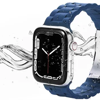 Силиконов ремък за Apple Watch band 44 мм 40 мм 45 мм 41 мм на 49 мм, 38 мм 42 мм гривна smartwatch correa iwatch series 3 6 se 7 8 ultra