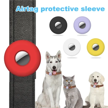 Титуляр яка за кучета с въздушна биркой, силиконов защитен калъф за въздушна етикет, подходящо за яка за котки и домашни животни, халка за колан