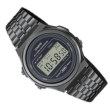 Унисекс Young Casio Watch A171WEGG-1A Будилник Хронометър Лека стоманена каишка