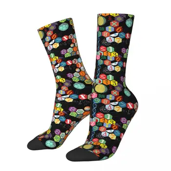 Честит Забавни Мъжки чорапи Harajuku Математика В черен цвят, Научен чорап, Спортен Женски чорап, Пролет-Лято, Есен-Зима