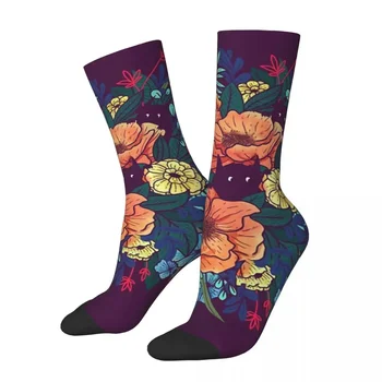 Чорапи Wild Flowers, абсорбиращи потта Чорапи Harajuku, всесезонни чорапи, аксесоари за подаръци за мъже и жени